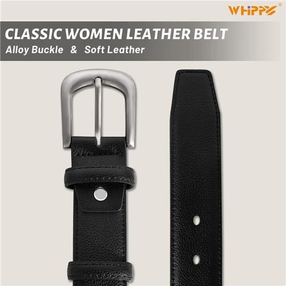 WHIPPY Women Leather Belts Ladies Dress Belt for Jeans Pants with Pin Buckle main image 5